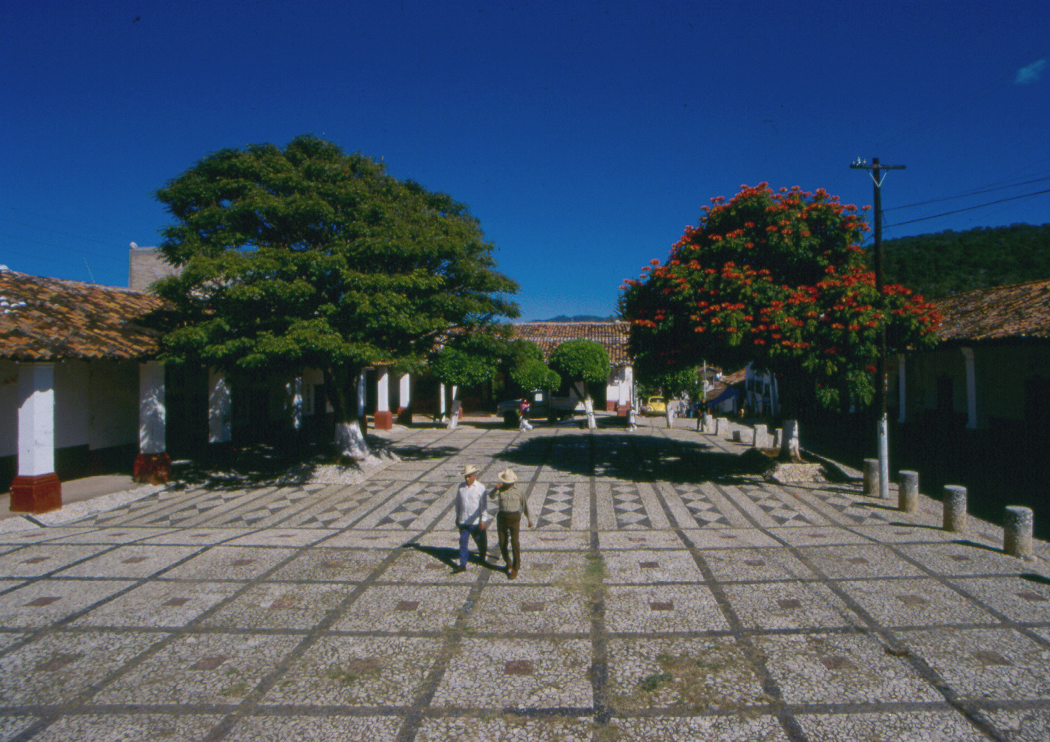 Marble cobble stone town square