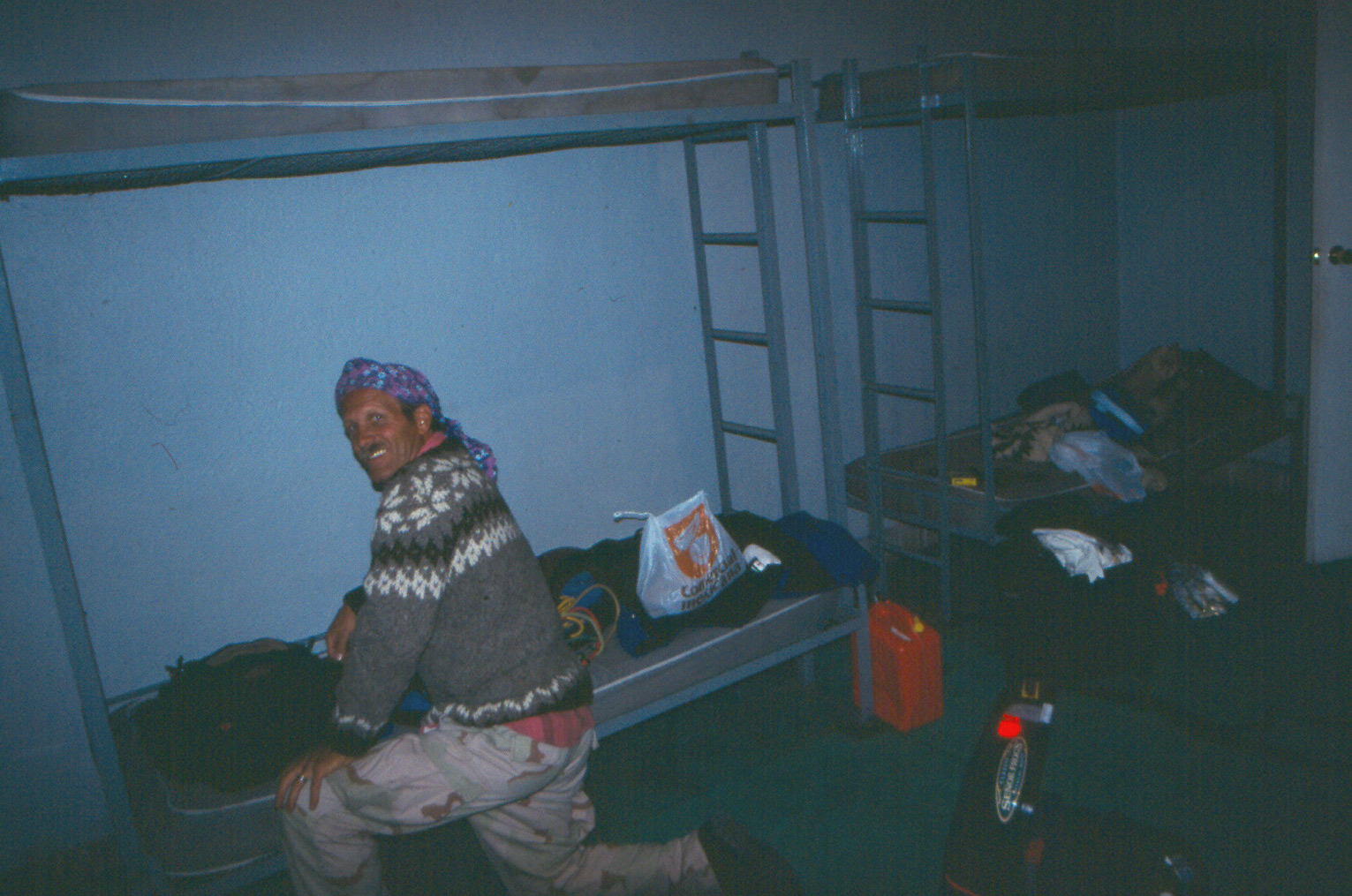 Terry unpacking