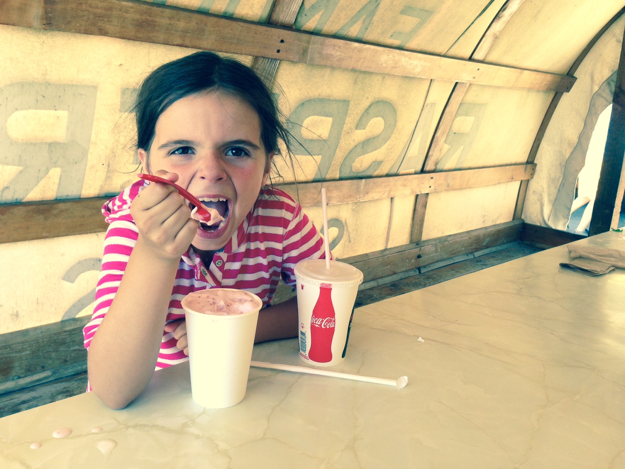 Had to have a famous raspberry shake