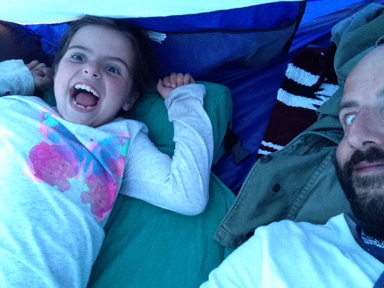 Set up our tent in Montana