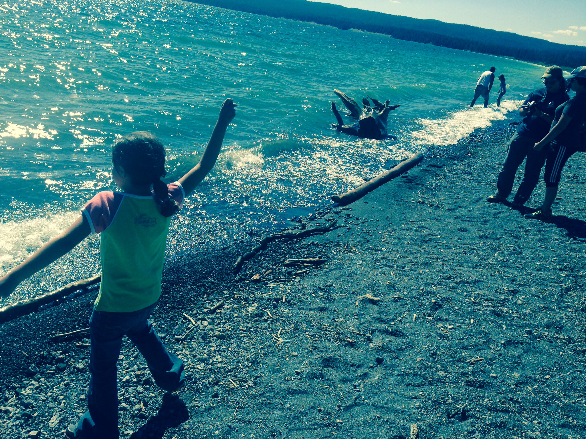 Throwing rocks