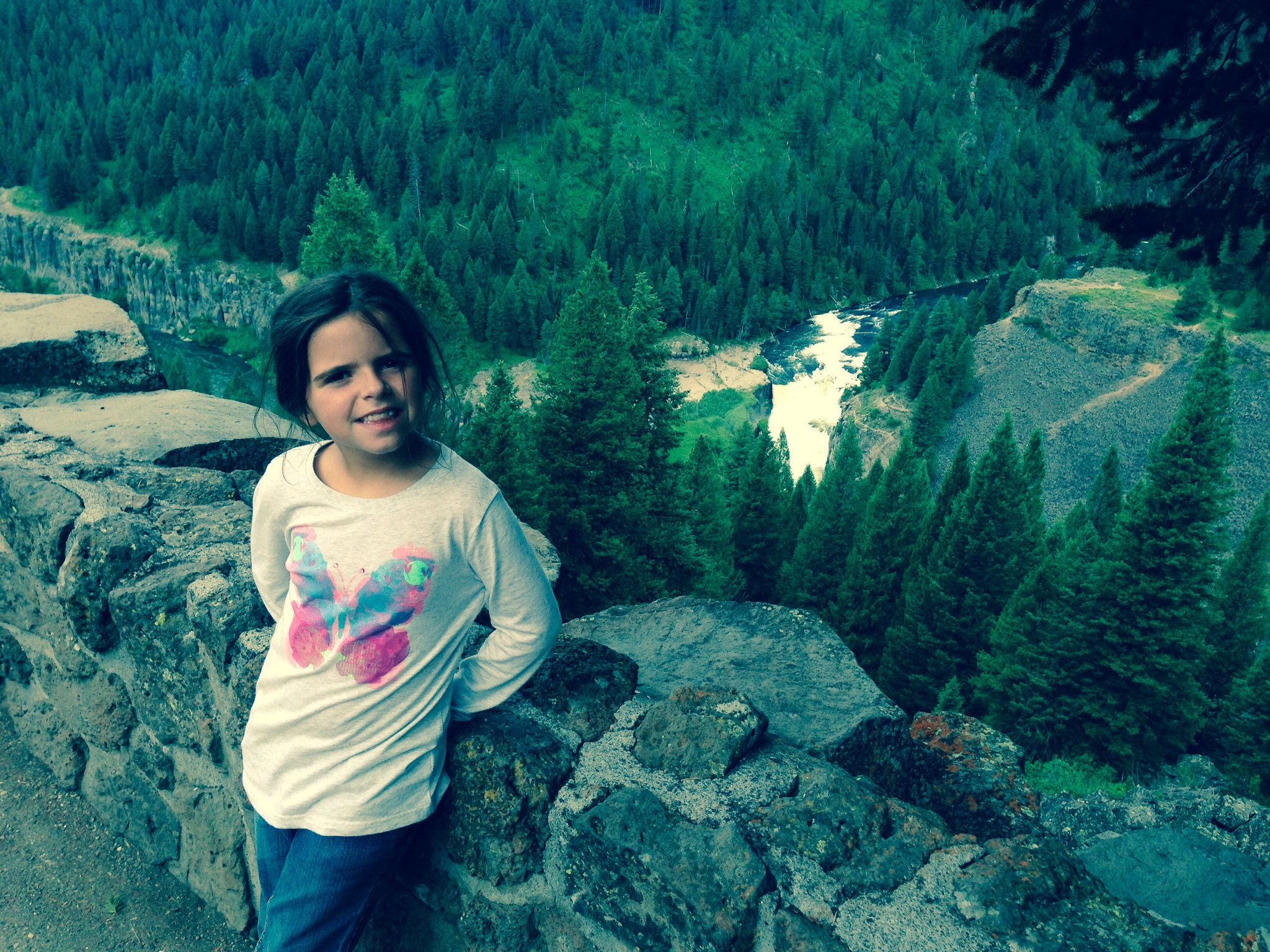 Mila at the Lower Mesa Falls