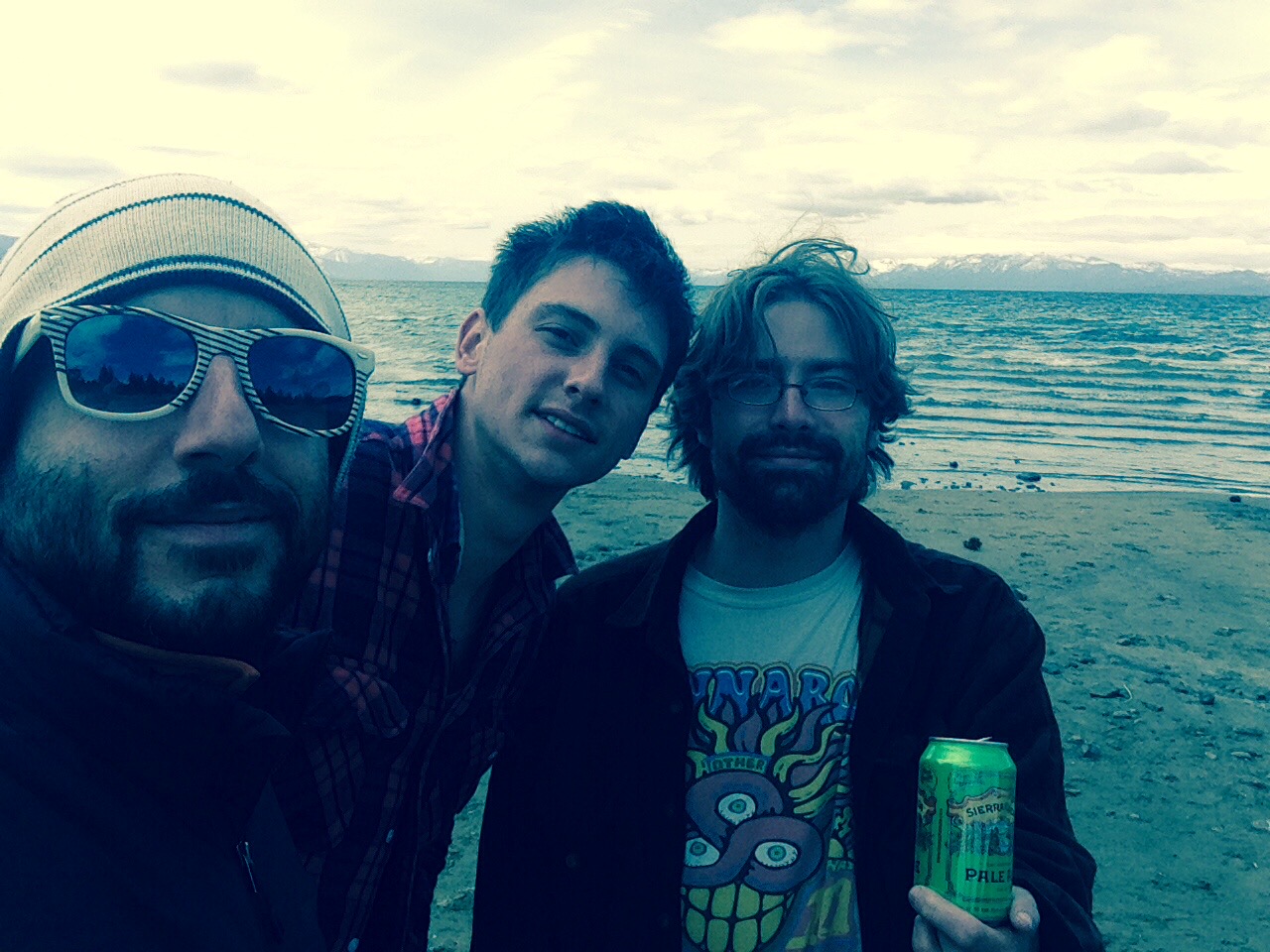 Having a beer in Lake Tahoe