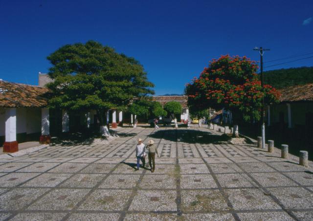 Marble cobble stone town square