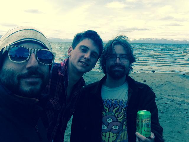 Having a beer in Lake Tahoe
